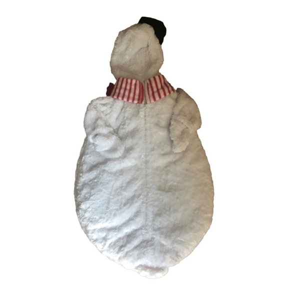 Frosty The Snowman Infant Halloween Costume Scarf and Top Hat White Plush 0-9MO - Picture 4 of 12